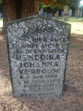 grafsteen Johanna Hendrika Verboom.