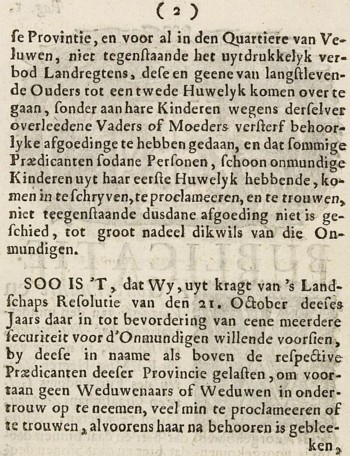 Publicatie uit 1756, bladzij 2.